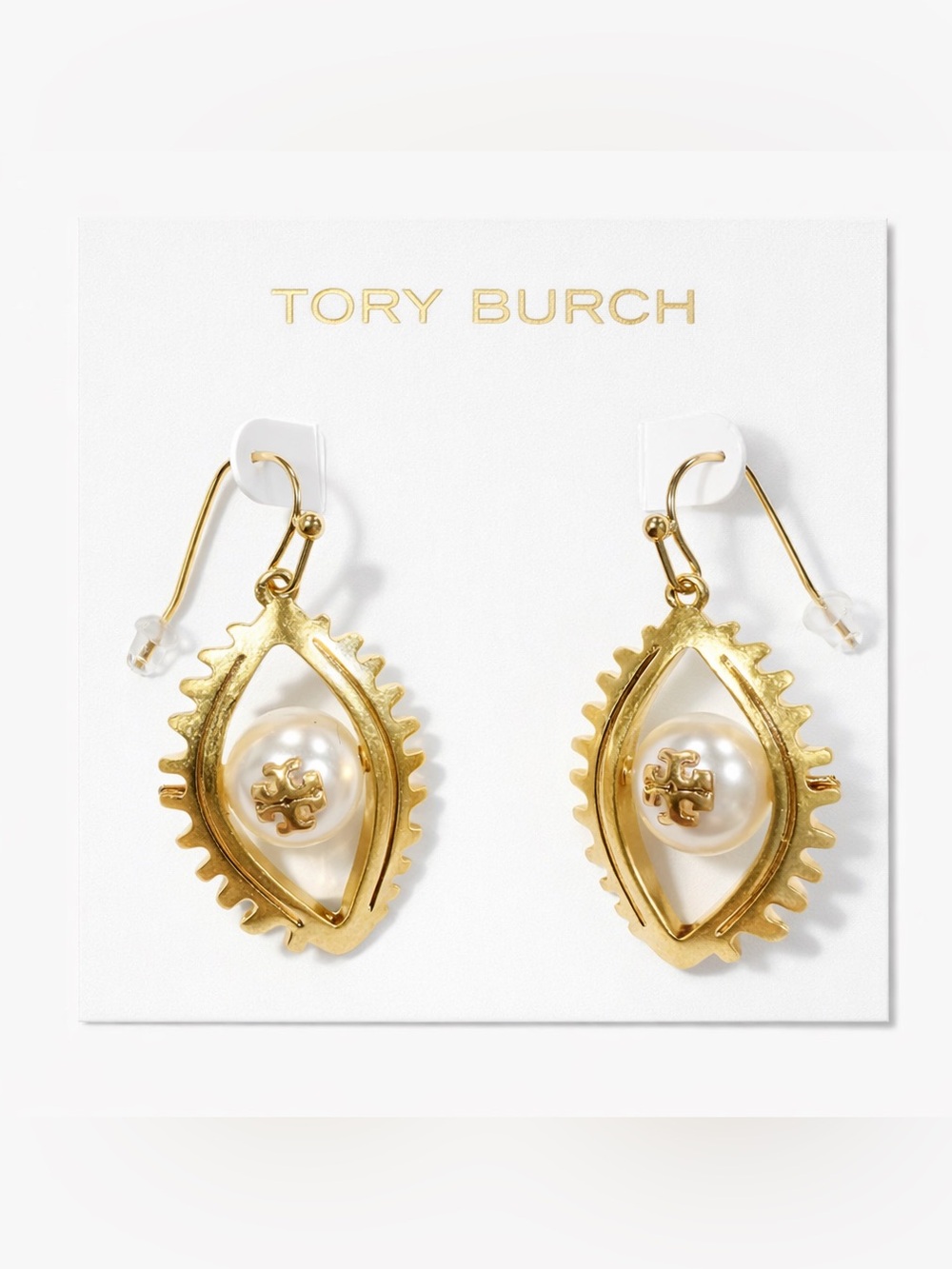 Authentic ToryBurch Evil Eye
Faux Pearl Teardrop Dangle
Earrings
